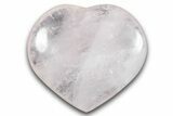 Polished Rose Quartz Heart - Madagascar #280388-1